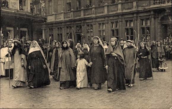 Postcard Bruges Brugge Flanders West Flanders, Procession du Saint Sang, Procession of the Holy Blood