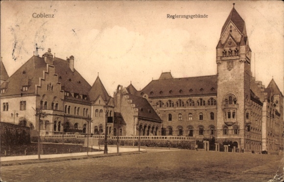 Ak Koblenz am Rhein, Regierungsgebäude