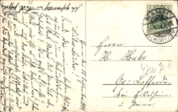 Postcard Hamm in Westphalia, Higher Regional Court