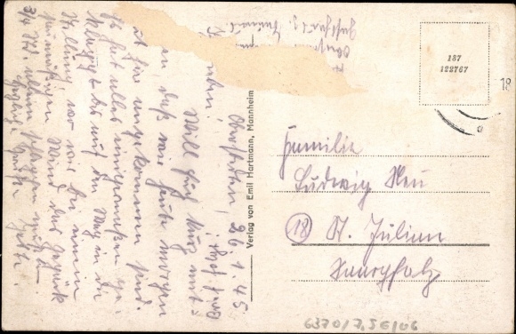 Postcard Oberursel im Taunus Hessen, district school of the German labor front