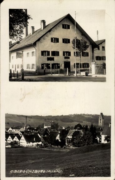 Ak Obergünzburg im Allgäu, Gasthof, Teilansicht