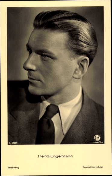 Postcard actor Heinz Engelmann, portrait