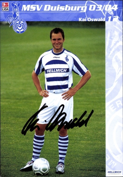 Autogrammkarte Fußballer Kai Oswald, MSV Duisburg, Autogramm