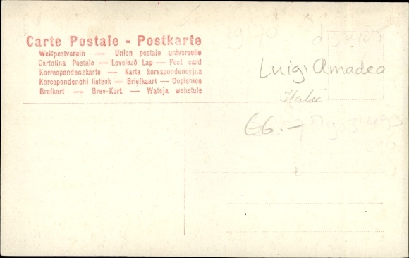 Postcard The Duke of Abruzzi, Luigi Amedeo of Savoy-Aosta