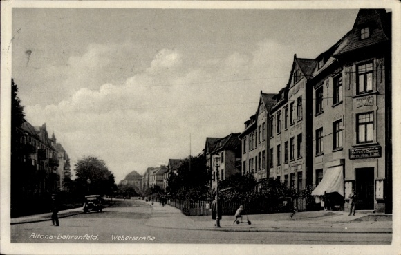 Postcard Hamburg Altona Bahrenfeld, Weberstraße