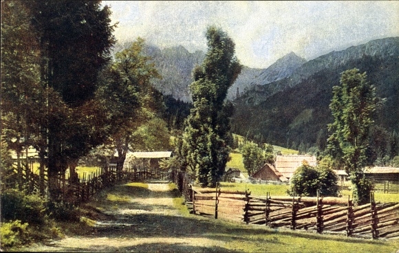 Postcard Bodental in Carinthia, way to the place