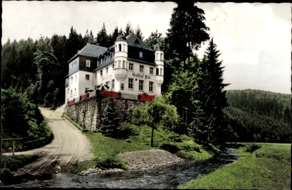 Postcard Bernstein am Wald Schwarzenbach an der Saale Oberfranken, Gasthof Pension Fels