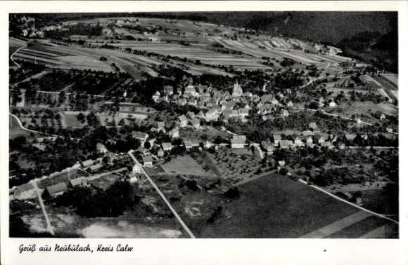 Ak Neubulach in het Zwarte Woud, luchtfoto
