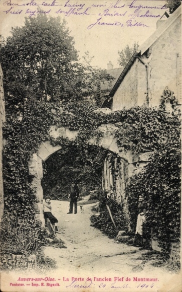 Ak Auvers sur Oise Val d'Oise, Blick auf Tor