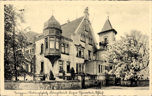 Postcard Schmorkau Neukirch Saxony, military training area Königsbrück, castle