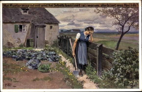 Lied Ak Hey, Paul, volksliedkaart nr. 93, Mei Mueter houdt van mi net