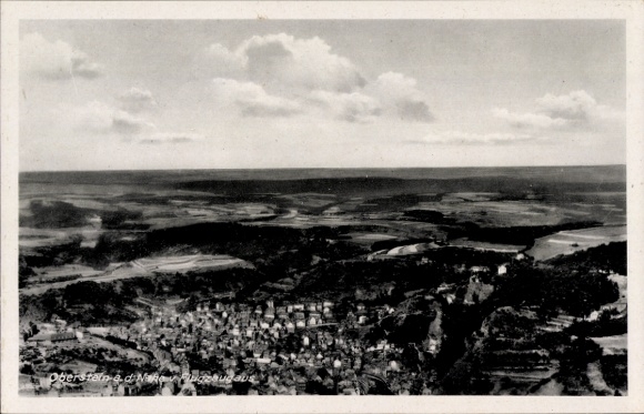 Postcard Oberstein an der Nahe, aerial photograph