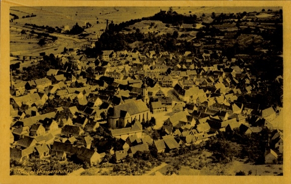 Ak Ihringen am Kaiserstuhl, Fliegeraufnahme