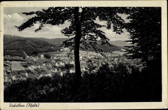 Postcard Rodalben in the Southwest Palatinate, panorama