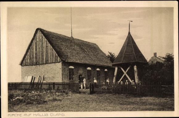 Ak Hallig Öland Nordfriesland, kerk