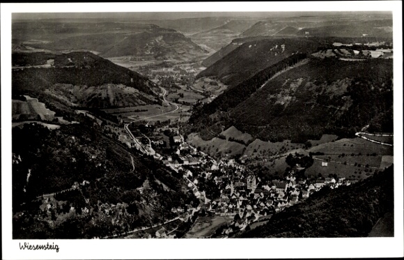 Wiesensteig area in Württemberg, aerial photograph