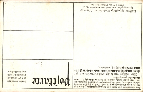 Postcard Bread Grain Import, Bread Grain Production in Germany, 1903-1909, Average