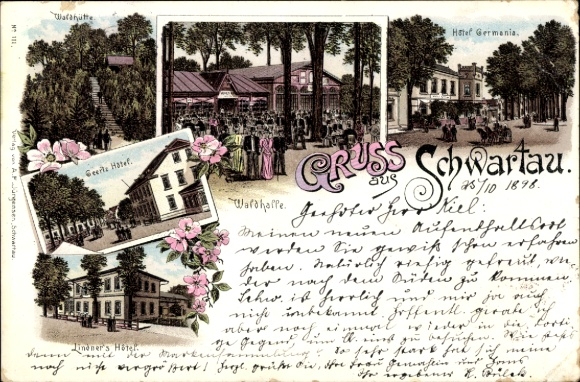 Litho Bad Schwartau Ostholstein, Hotel Germania, Waldhütte, Geertz Hotel, Waldhalle, Lindner's Hotel