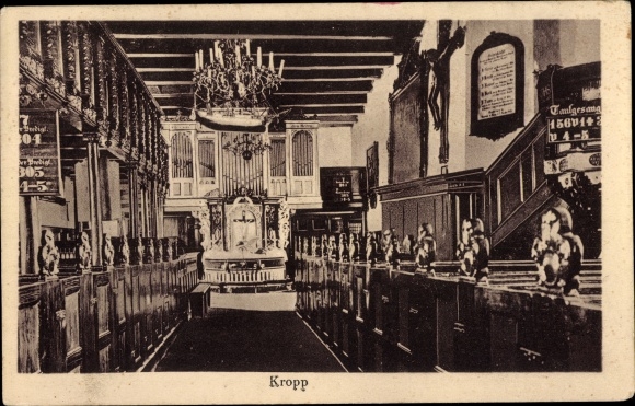 Ak Kropp in Schleswig, Inneres, Kirche, Orgel