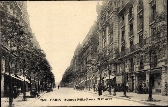 Ansichtkaart Parijs XV Vaugirard, Avenue Felix Faure