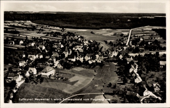 Postcard Neuweiler in the Black Forest, aerial photograph