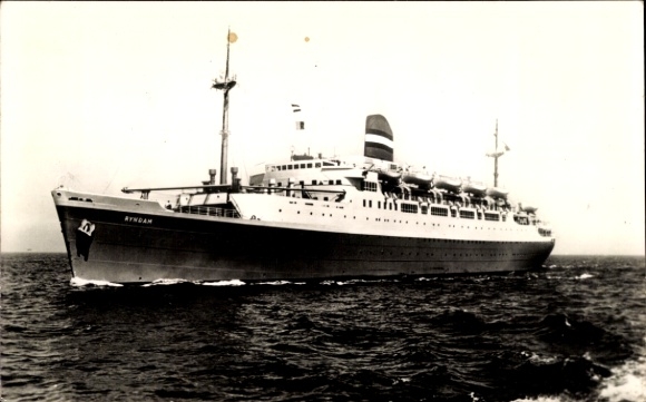 Postcard steamship SS Ryndam, Holland-America Line, HAL