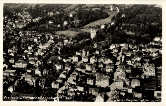 Ak Sonneberg in Thüringen, Fliegeraufnahme