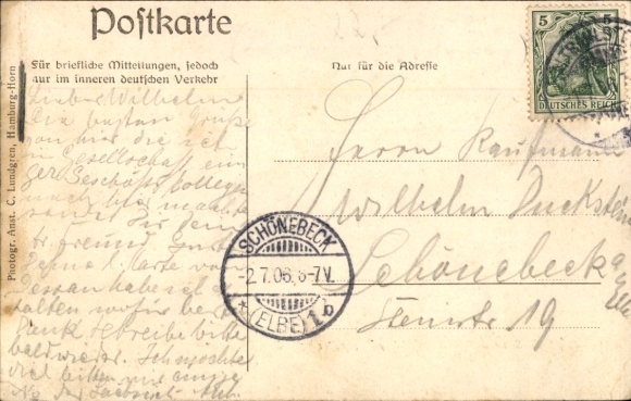 Postcard Hamburg Wandsbek Rahlstedt Oldenfelde, Willy Eggers Gasthof