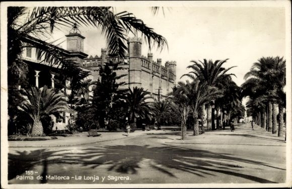 Ak Palma de Mallorca Balearische Inseln Spanien, La Lonja y Sagrera