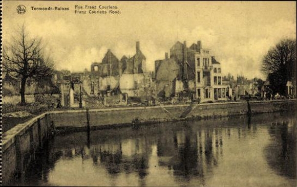25 alte Ak Dendermonde Termonde Ostflandern, Ruine von Termonde, diverse Ansichten