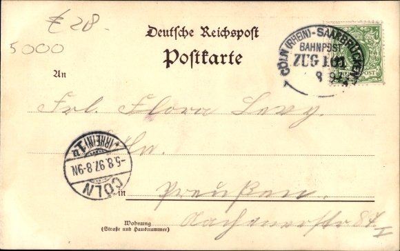 Postcard Kierberg Brühl in Westphalia, view of the train station