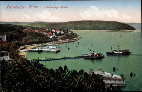 Picture of Glücksburg on the Baltic Sea, Flensburg Fjord, panorama of Glücksburg Bay