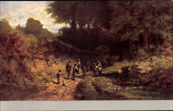 Artist PC Spitzweg, C., people on the way to the forest