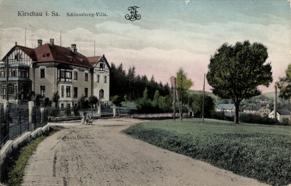 Ak Kirschau in der Lausitz Sachsen, Schlossberg-Villa