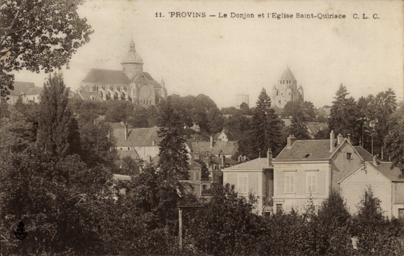 Ak Provins Seine et Marne,  Le Donjon, Eglise Saint-Quiriace