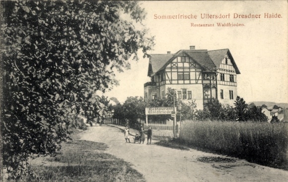 Postcard Ullersdorf Radeberg in the district of Bautzen Saxony, Restaurant Waldfrieden