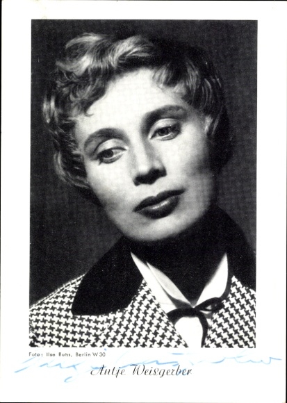 Ak Schauspielerin Antje Weisgerber, Portrait, Autogramm