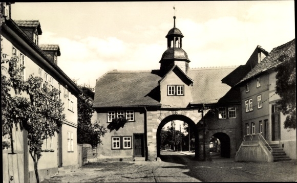 Postcard Berka on the Werra Thuringia, Untertor, exterior view