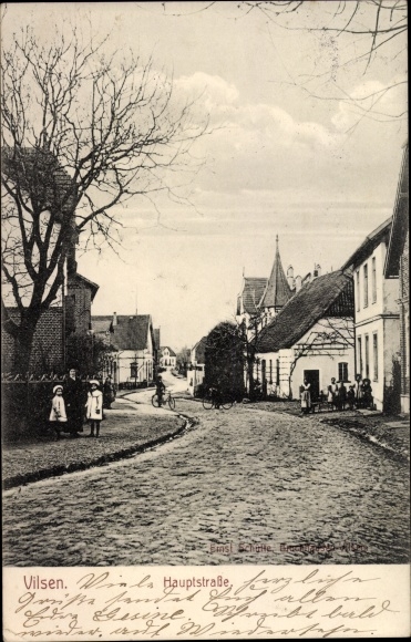 Postcard Vilsen in Lower Saxony, main street