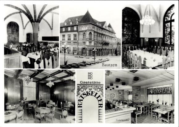 Ak Bautzen Oberlausitz, Restaurant Ratskeller