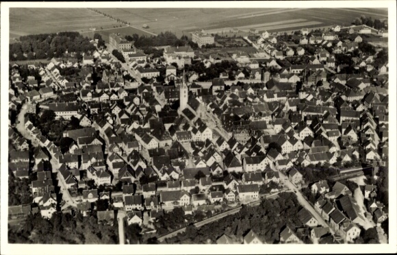 Ak Bad Saulgau in Oberschwaben, Fliegeraufnahme
