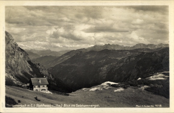 Postcard Golling an der Salzach in Salzburg, Carl von Stahl House at the Torrener Joch