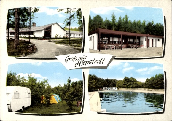 KP Hepstedt w Dolnej Saksonii, kemping, przyczepa kempingowa, basen zewnętrzny, bar z przekąskami