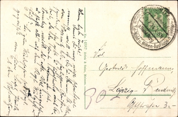 Postcard Rochlitz Sachsen, Rochlitzer Berg, Steinmetz Arbeiter