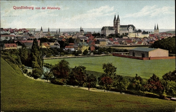Ak Quedlinburg in het Harzgebergte, panorama