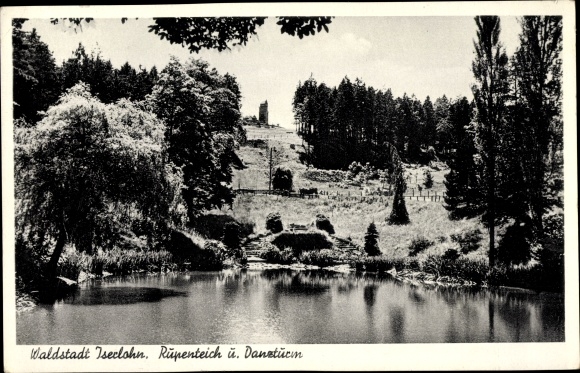 Ak Iserlohn im Märkischen Kreis, Rupenteich und Danzturm