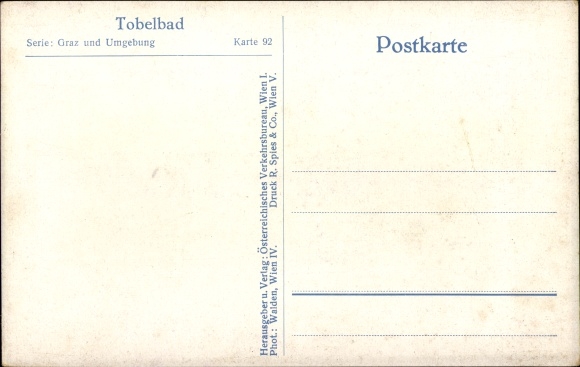 Postcard Tobelbad Steiermark, partial view with parish church