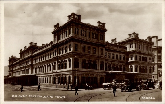 Ak Cape Town Kapstadt Südafrika, Bahnhof