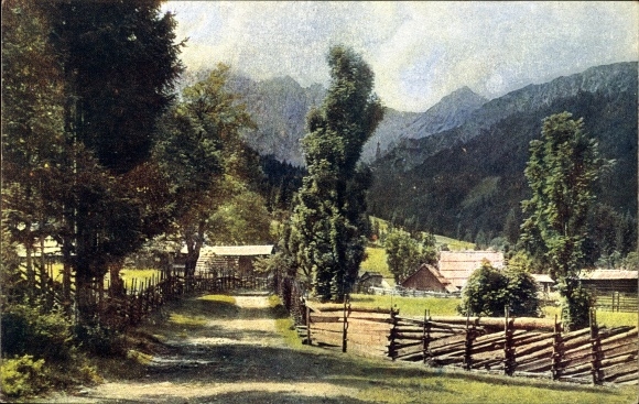 Postcard Bodental Carinthia, village section