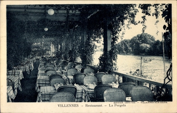 Postcard Villennes sur Seine Yvelines, Restaurant - La Pergola